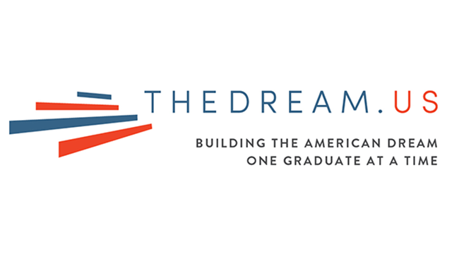 TheDREAM.US logo, blue and red horizontal lines with blue and black title text.